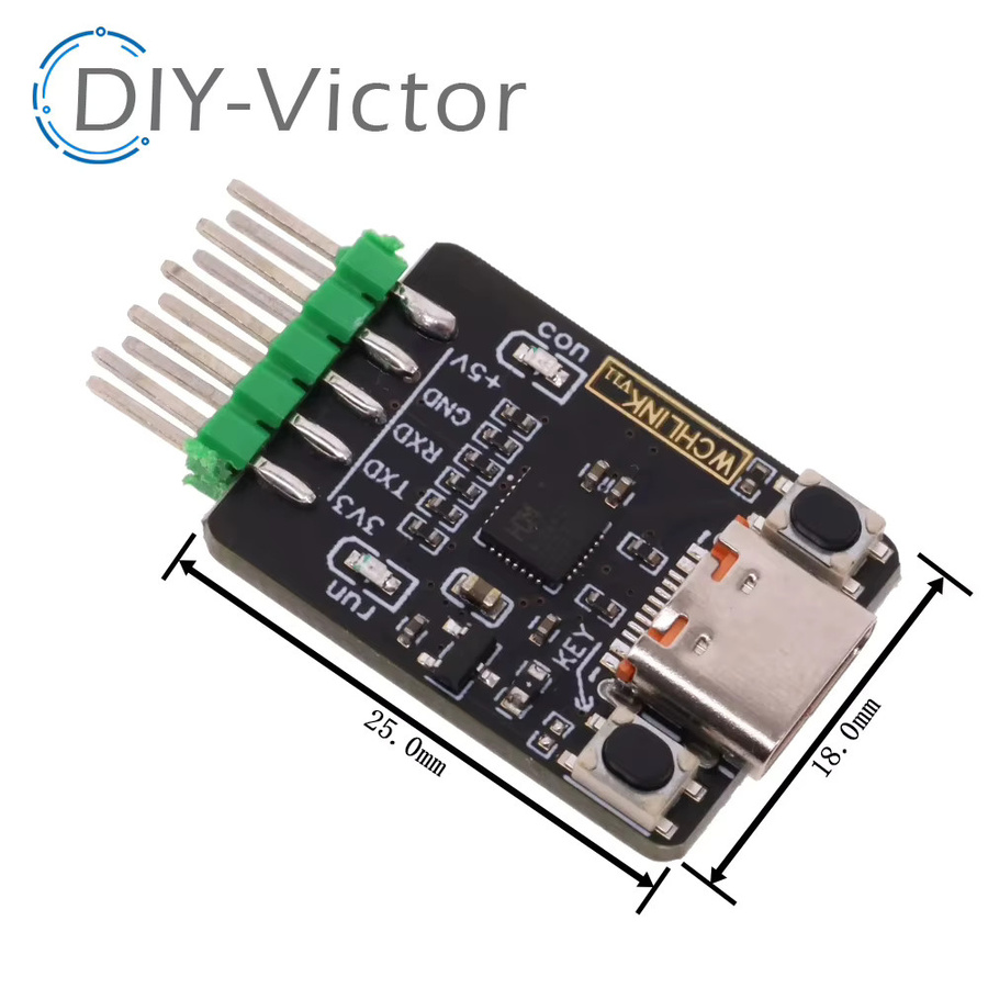 Wchlink Mini CH549F DAPLink USB-C Debugger mit serieller Schnittstelle für ARM Cortex und RISC-V Chips (3,3V/5V) - Bild 3