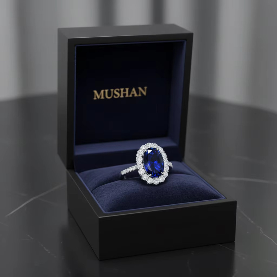 MUSHAN Ring 925 Silber, Saphir, Damen - Bild 3