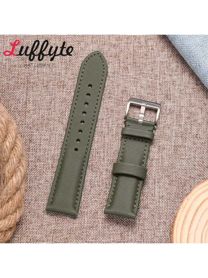 luffyte Uhrenarmband Nylon, Schwarz, Unisex, 20mm, 22mm - Bild 4
