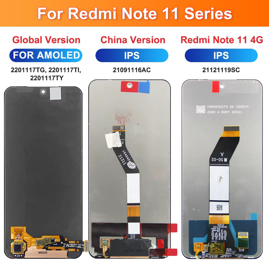 Xiaomi Redmi Note 11 4G LCD Display Touchscreen Digitalisierer Baugruppe Ersatz in Schwarz 6.5 Zoll - Bild 4