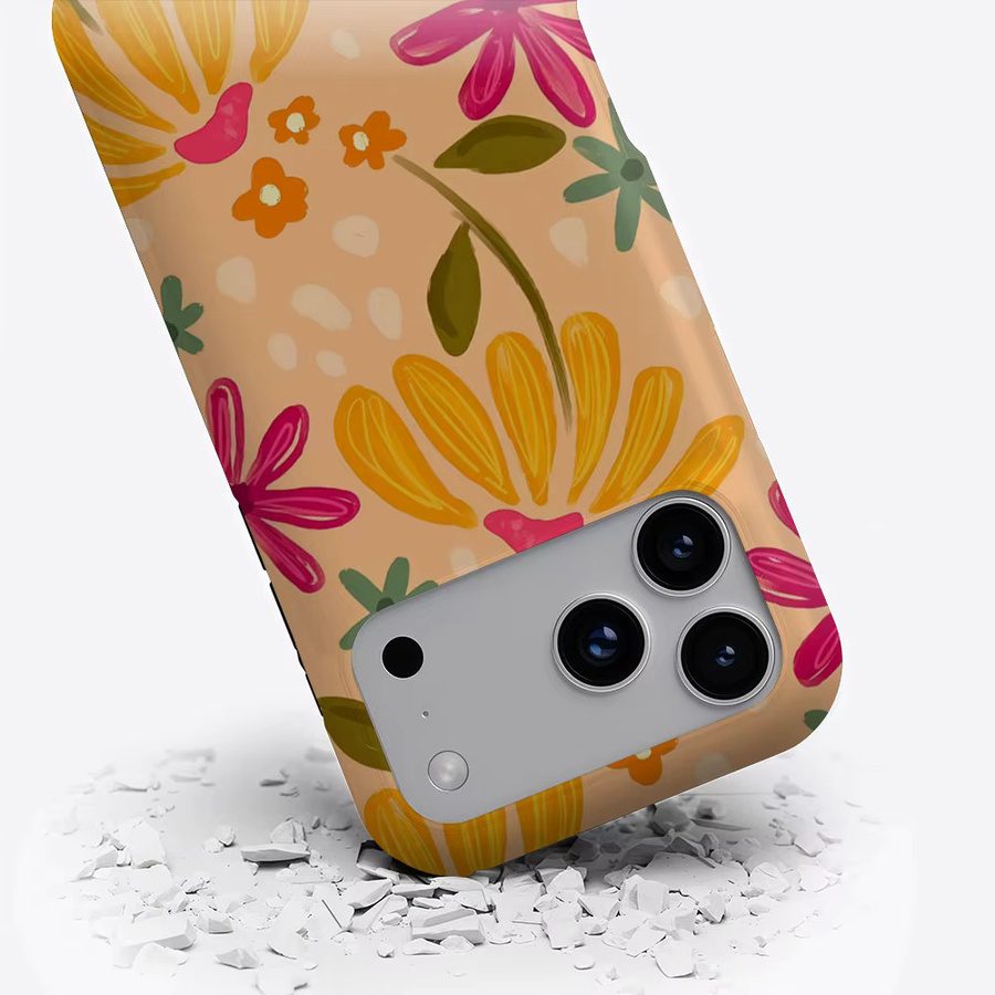 Aurbe Matte 2-in-1 MagSafe Hülle mit leuchtenden Blumen-Motiven für iPhone 17 16 15 14 Plus Pro Max, stoßfeste Hartschale, Multicolour - Bild 3