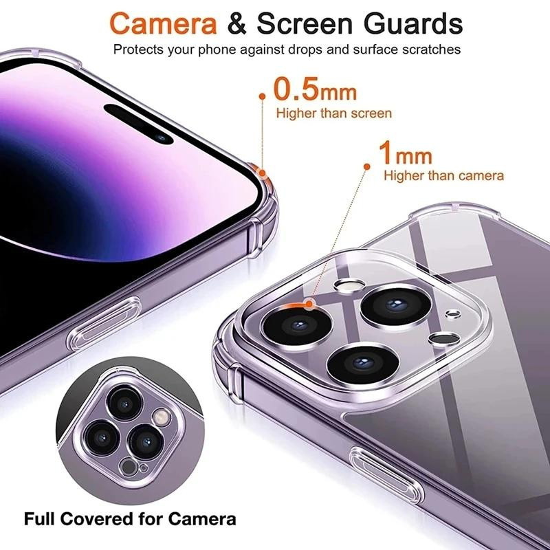Stoßfeste transparente Silikon Handyhülle mit Linsenschutz für iPhone Modelle von iPhone X bis iPhone 17 Air von LUJING-Treasure Bag - Bild 4