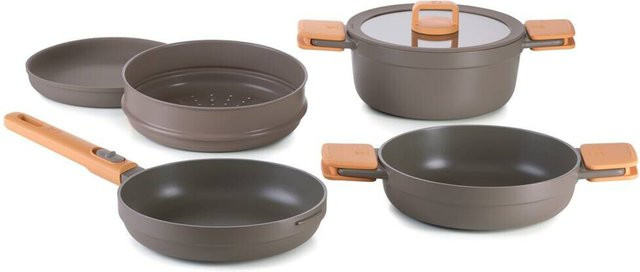 BRA Kochgeschirrset Compac in Anthrazit aus Aluminium, 4-teilig - Bild 1