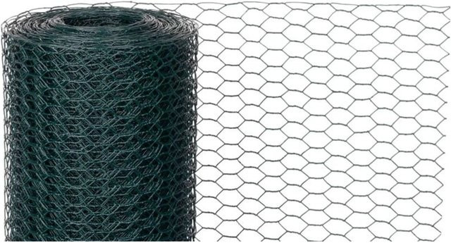 PROREGAL Maschendrahtzaun KEEPY Sechseckgeflecht in Grün, H x L: 1 x 10 m, Maschenweite: 13 mm, Drahtstärke: 0,9 mm, PVC-beschichtet - Bild 1