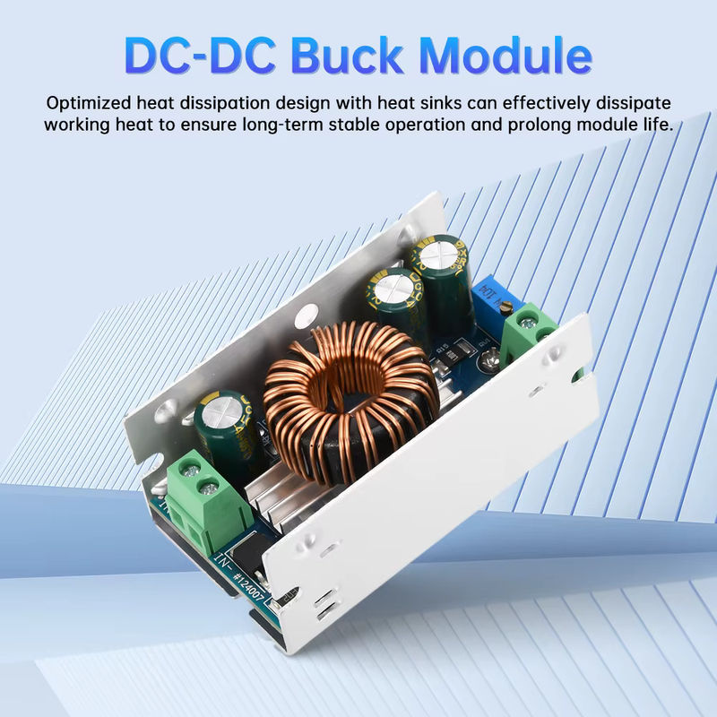 Aideepen DC-DC-Abwärtswandler 100 W 6 A Abwärtsspannungsreglermodul in Gold, Eingangsspannung 10–90 V, Ausgang 1,5–60 V - Bild 3