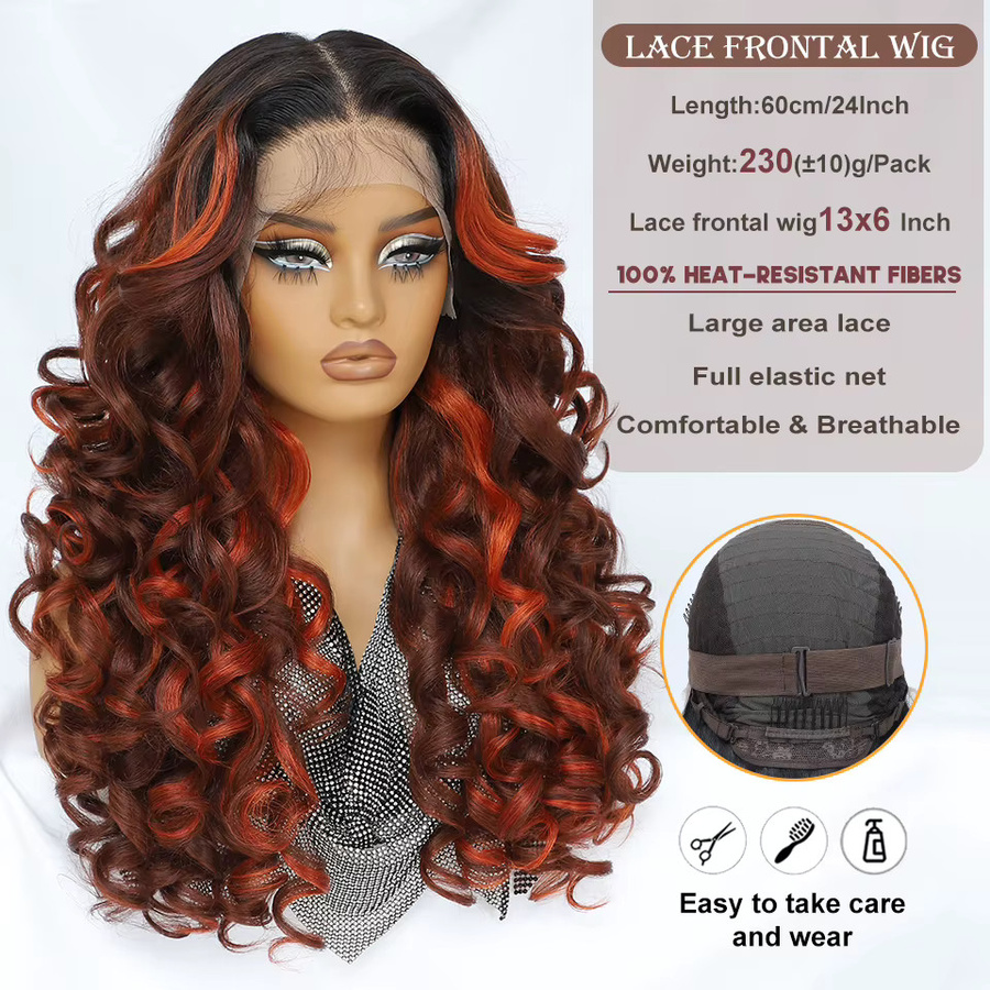 Latisha Synthetische HD-Lace-Front-Perücke, lockig, Damen - Bild 4