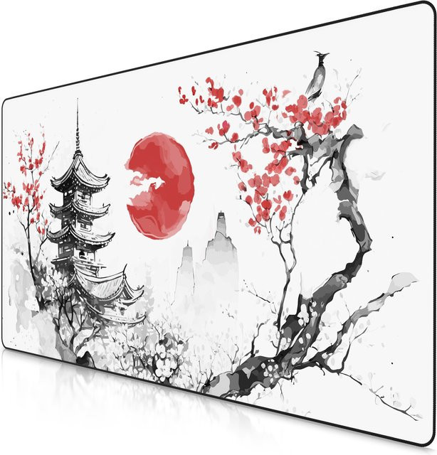 Titanwolf Gaming Mauspad XXXL Speed Deskpad Japan Ink Painting, B/T: 120 x 60 cm, Multicolor - Bild 1