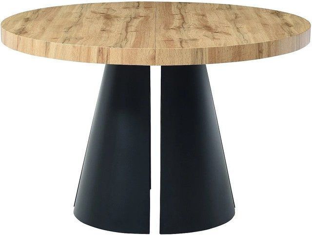 Vente-unique Esstisch Jarelia aus MDF und Metall, erweiterbar, braun, B/T/H: 240 x 120 x 76 cm - Bild 1