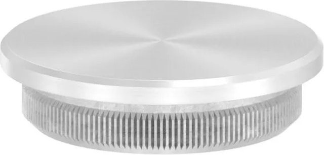 FeNau Einschlagstopfen aus V2A Edelstahl in Silber für Rohr Ø 26,9 x 2,0 mm, flach und massiv - Bild 1