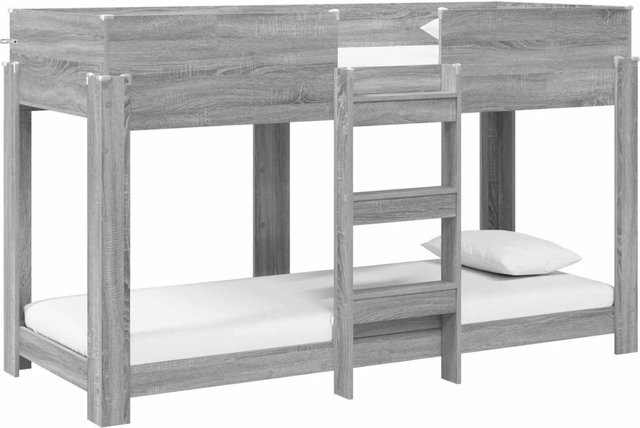 vidaXL Etagenbett für Kinder in Grau Sonoma aus Holzwerkstoff, B/T/H: 75 x 190 cm - Bild 1