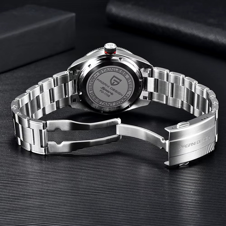 PAGANI DESIGN Armbanduhr, GMT, Automatik, Edelstahl, Saphirglas, Herren - Bild 2
