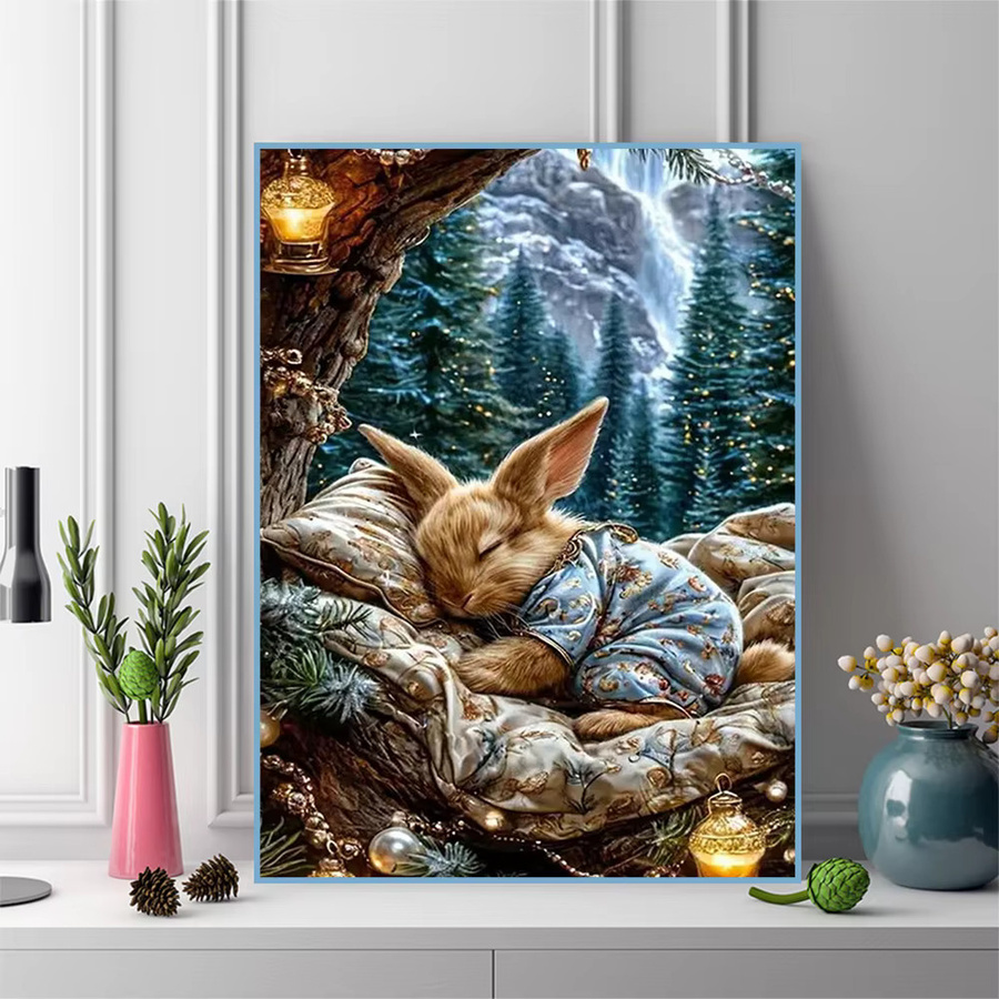 EverShine Diamantmalerei Kaninchen Tier Muster DIY Mosaik Stickerei für Erwachsene in Mehrfarbig - Bild 3
