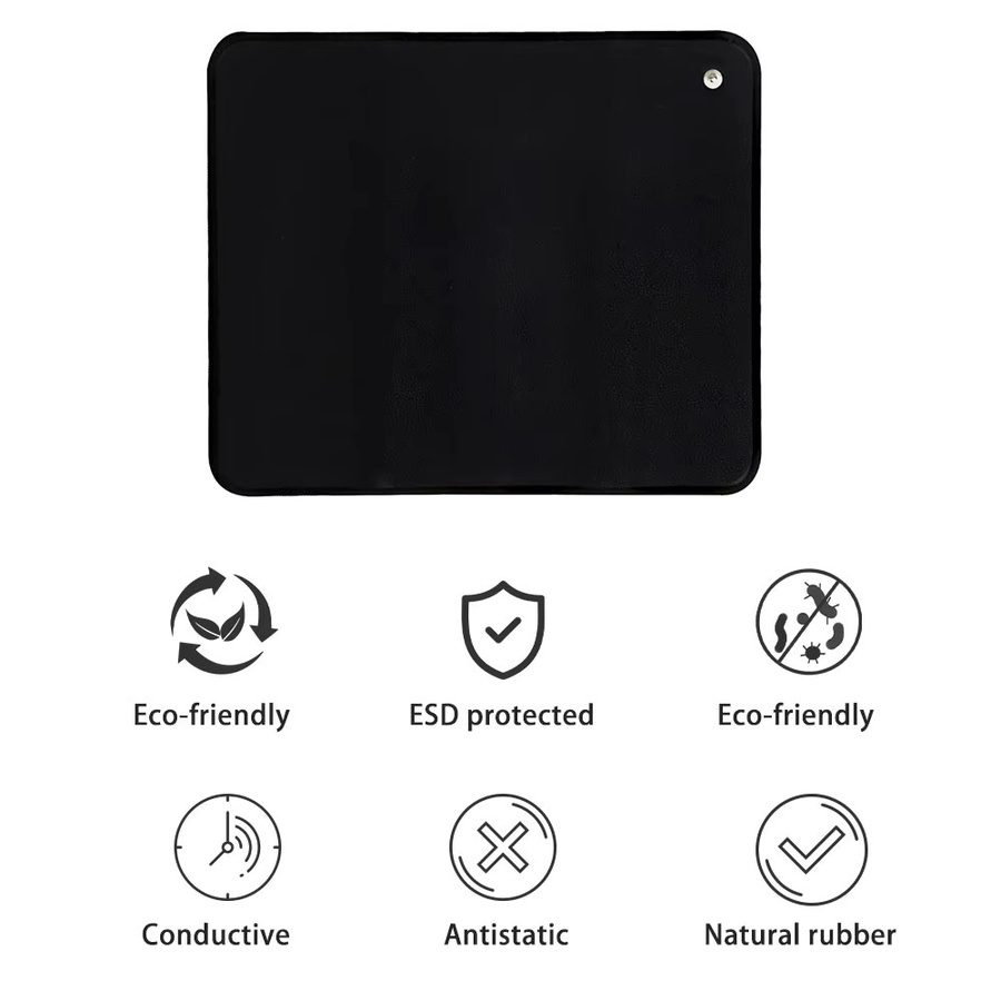 VamsLuna Erdungs-Universalmatte aus leitfähigem Leder in Schwarz, B/T: 33 x 27 cm - Bild 5