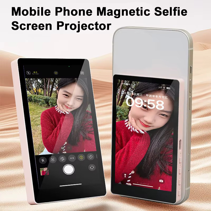 luxuglow Magnetischer kabelloser Selfie-Rückkamera-Monitor für Smartphone, Camcorder und Objektiv für Vlog und Live-Stream - Bild 5