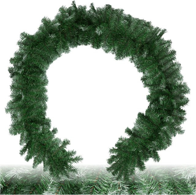 tectake Holly Weihnachtsgirlande in Grün mit weißen Spitzen, Länge: 270 cm, B/T/H: 30 x 30 x 270 cm - Bild 1