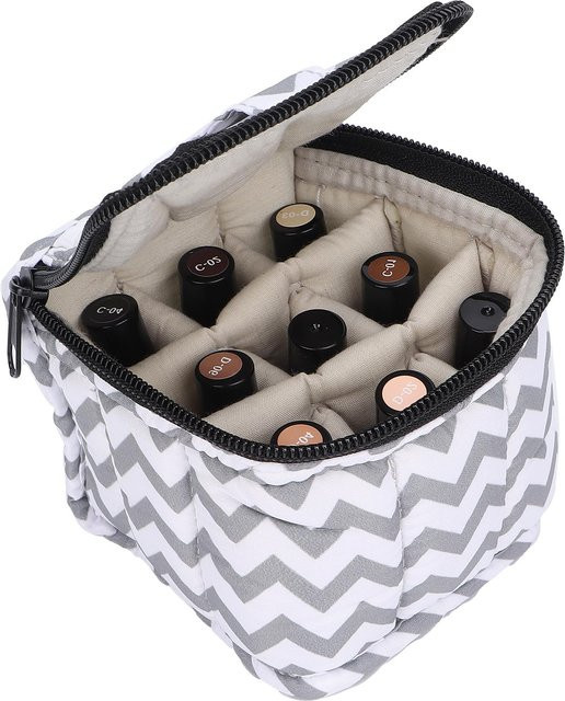 Koogeelife Nagellack-Aufbewahrungstasche Organizer, Black, 9 Flaschen - Bild 1