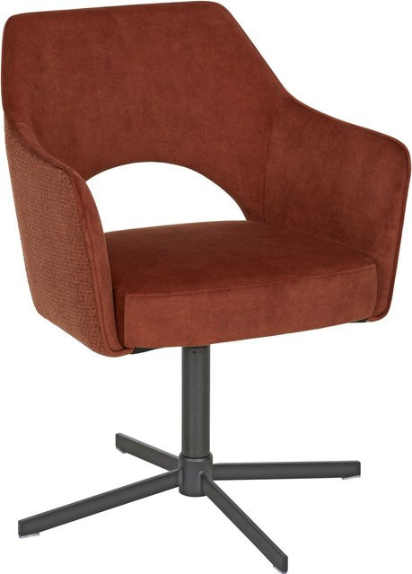 Premium Living Armlehnstuhl Valletta in Rostfarben aus Samt mit Metallgestell, B/T/H: 61 x 60 x 85 cm - Bild 1