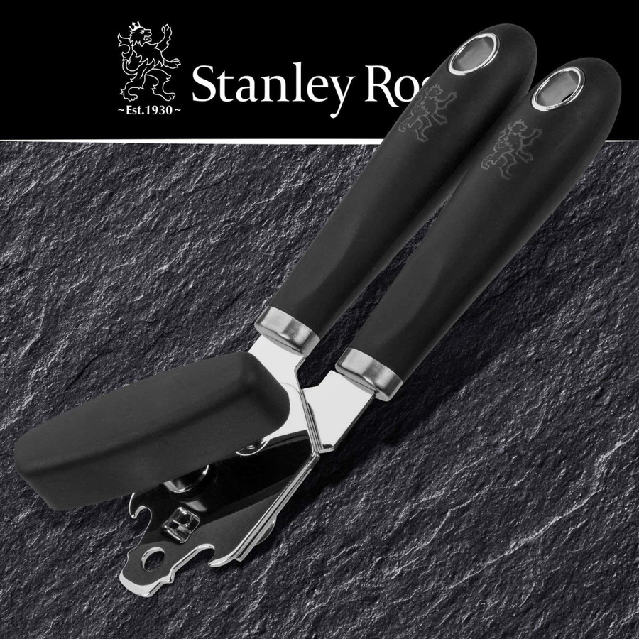 Stanley Rogers Dosenöffner Pride in Schwarz und Silber mit ergonomischem Griff und Safety Edge, Höhe: 20 cm - Bild 3