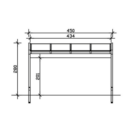Skan Holz Terrassenüberdachung Novara mit Polycarbonat-Dach in Schiefergrau, B/T: 450 x 309 cm - Bild 3