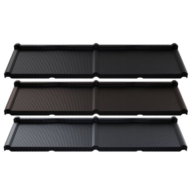 Blachotrapez Pfannenmodul Kuga aus Stahl in Schwarz, Modullänge: 350 mm, Materialstärke: 0,50 mm - Bild 1