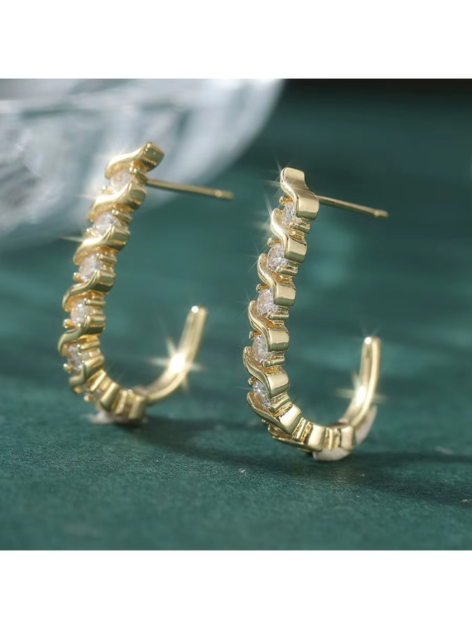 YoYo Creolen, Zirkonia, Gold, Damen - Bild 3
