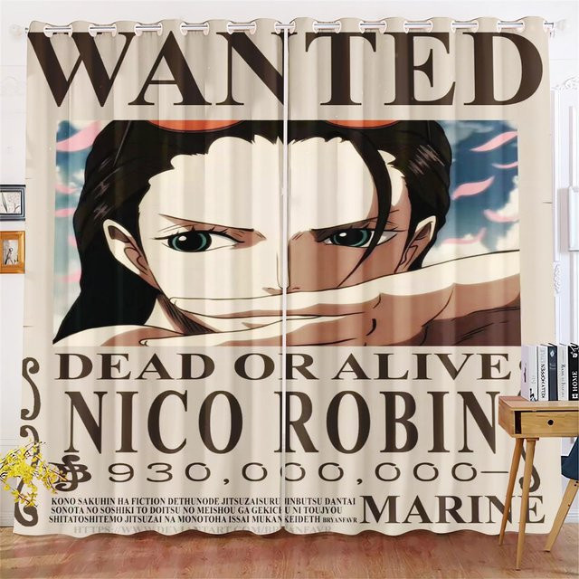 Yiran Furniture One Piece Monkey D. Luffy Gear 5 Cartoon Vorhang mit UV-Schutz und Wärmeschutz, B: 100 cm, H: 140 cm, Multicolour - Bild 1