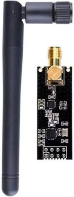 AOKIN NRF24L01 + PA + LNA Wireless RF Transceiver Modul mit SMA Antenne 2,4 GHz für Arduino und Raspberry Pi, Schwarz - Bild 1