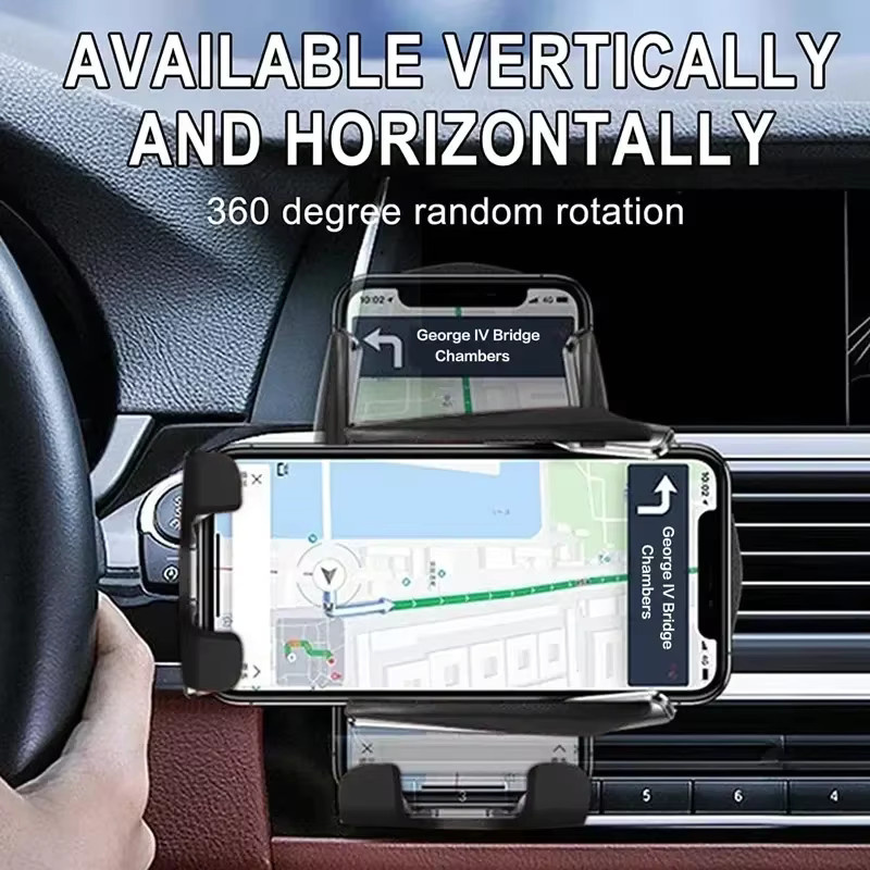 VIKEFON Automatischer Infrarot-Induktions-Wireless-Ladeständer mit 30 W Klemmfunktion für iPhone und Samsung Galaxy, Schwarz - Bild 3