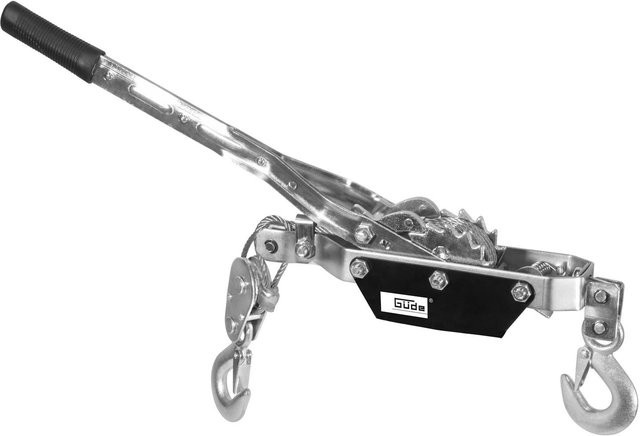Güde Handhebelseilzug HS 2000 mit Umlenkrolle in Silber und Schwarz - Bild 1