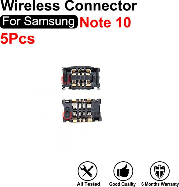 Samsung Galaxy Note 10 10+ Plus Ersatzteil: Kabelloser Ladeanschluss Motherboard FPC-Stecker in Schwarz - Bild 1
