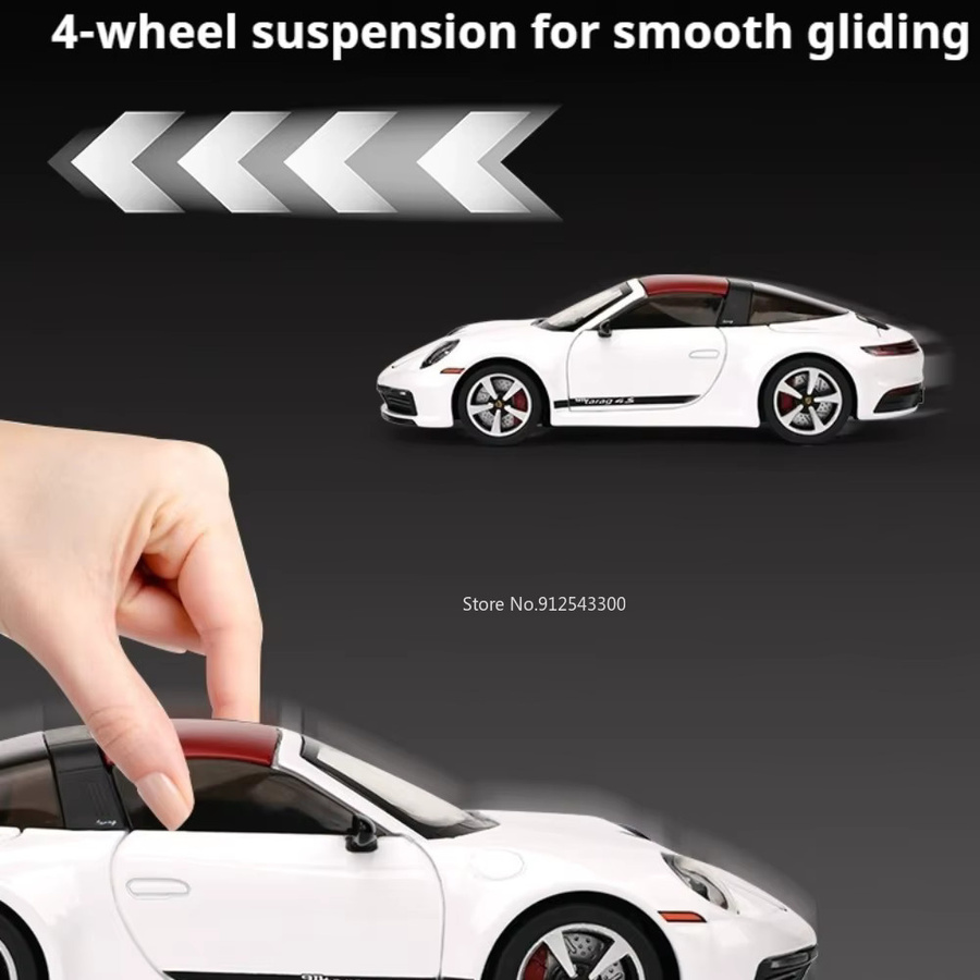 RMZ city 911 TARGA GT3RS Modellauto, 1:32 Maßstab, mit Aluminiumkarosserie und Gummireifen - Bild 5
