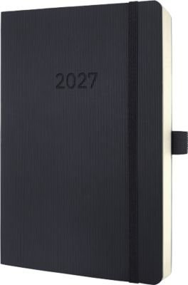 Sigel Tageskalender Conceptum 2027 A5 in Schwarz mit Softcover und Stiftschlaufe - Bild 1