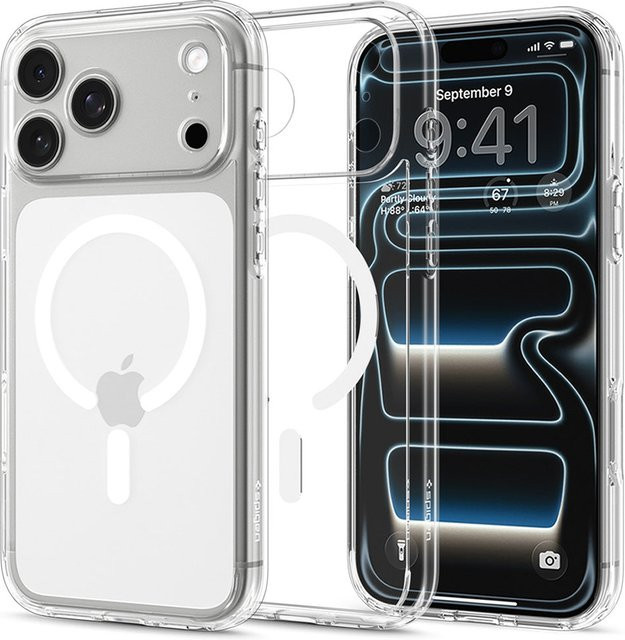 Spigen Ultra Hybrid MagSafe Schutzhülle für Apple iPhone 18 Pro Max und iPhone 17 Pro Max, Transparent Weiß - Bild 1