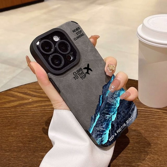 Mountain Peak Flugzeug Handyhülle Softcover für iPhone 11 bis iPhone 17 Pro Max und weitere Modelle - Bild 1