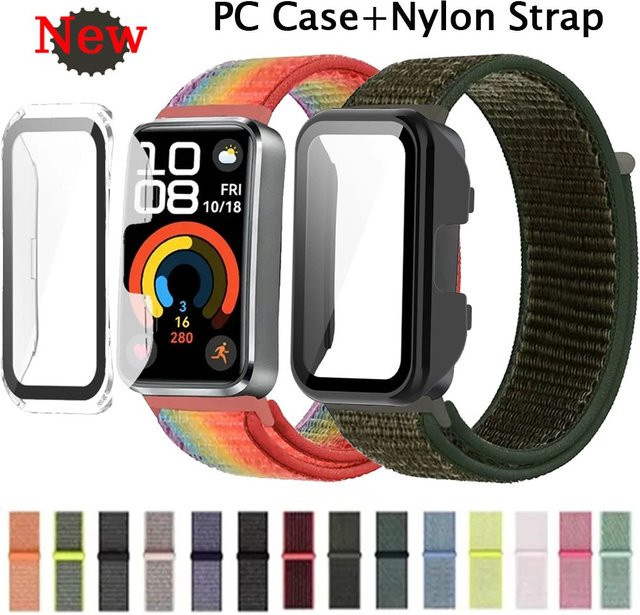 Huawei Uhrenarmband mit PC-Gehäuse, Nylonband, Displayschutzfolie, Unisex - Bild 1