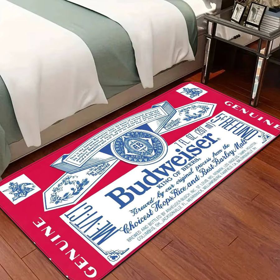Budweiser Bier Fußmatte, rutschfest und waschbar für Wohnzimmer, Küche oder Flur - Bild 4