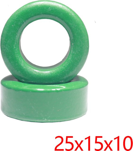 Grüner Ferritkernring als hochleitfähiger Anti-Interferenz-Filterinduktor, B/T/H: 25 x 15 x 10 mm - Bild 1