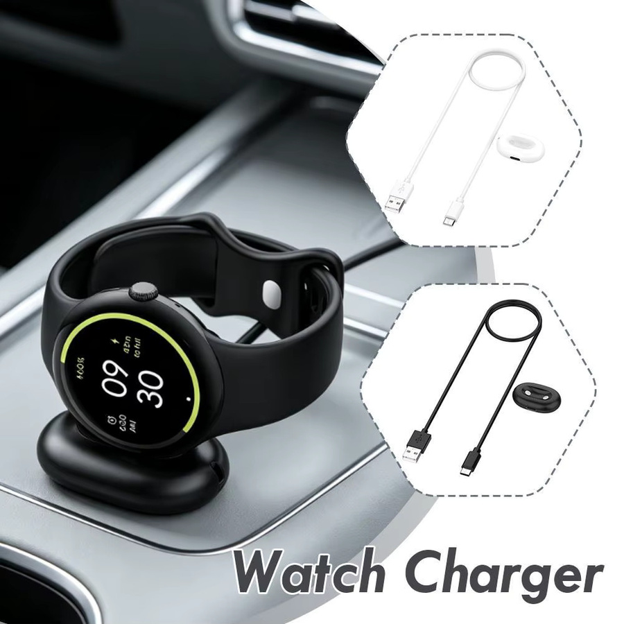 Google Magnetische Ladestation für Pixel Watch 4 in Schwarz mit abnehmbarem Ladekabel - Bild 3