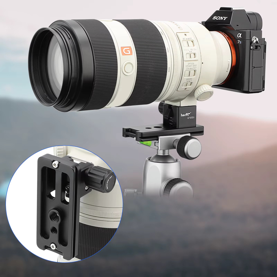 Haoge Stativfuß Ersatz für Sony FE 300mm f 2,8 GM OSS SEL300F28GM Linsenkragen Ständer in Schwarz, Arca-kompatibel - Bild 5