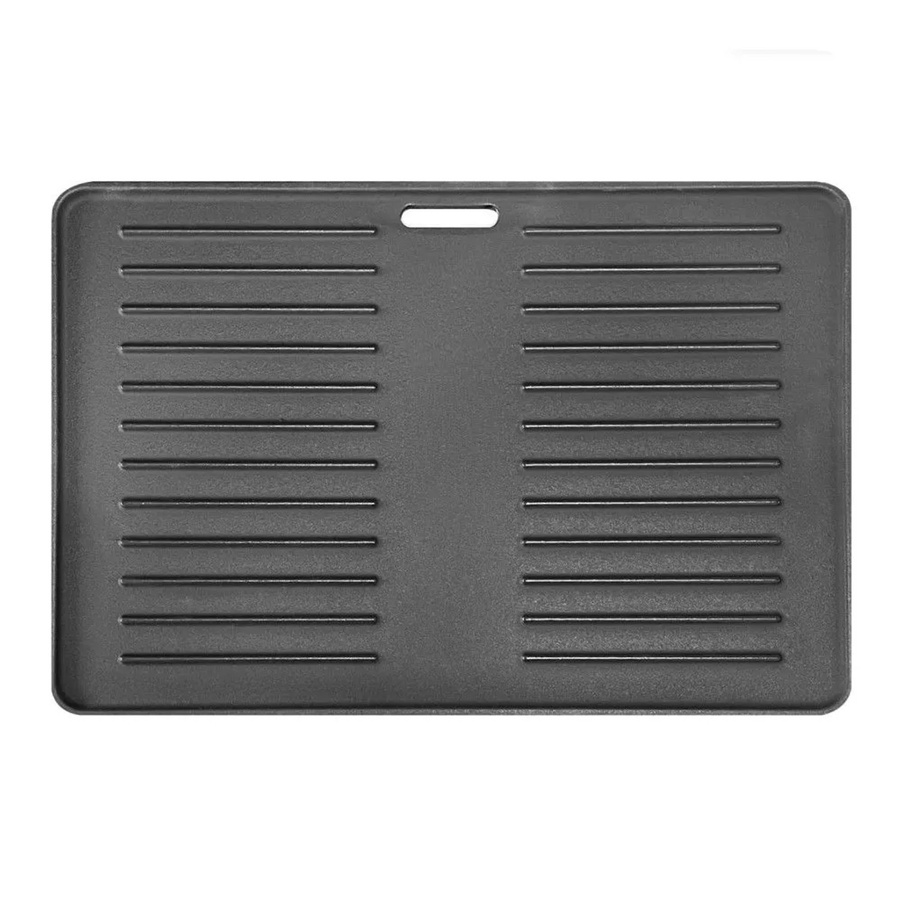 Taino Grillplatte Hero XL Wendeplatte aus Gusseisen in Schwarz, Breite: 42,0 cm, Tiefe: 28,0 cm, Höhe: 4,0 cm - Bild 2