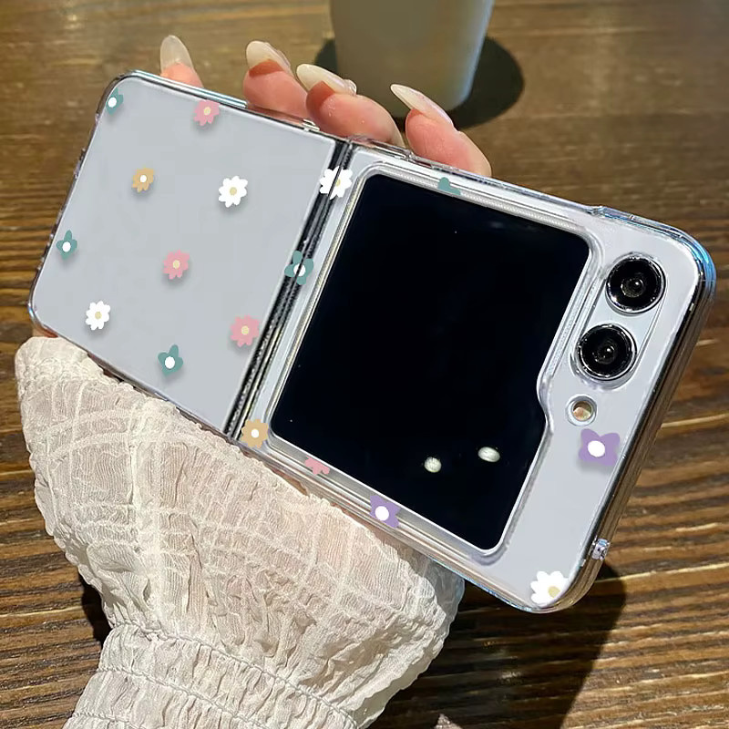 Transparentes Hardcase mit Blumenmuster für Samsung Galaxy Z Flip 6 5G 7 5G 8 5G und Z Flip FE - Bild 2