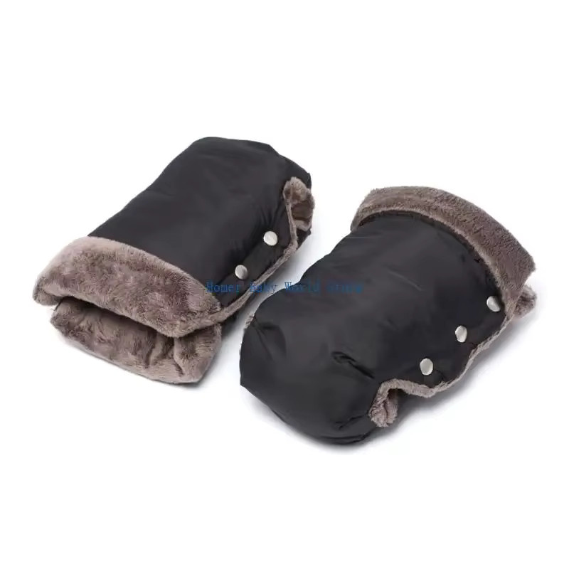 B2QD Baby Kinderwagen Handwärmer und Handmuff in Schwarz als Zubehör für Kleinkinder und Warenkörbe - Bild 1