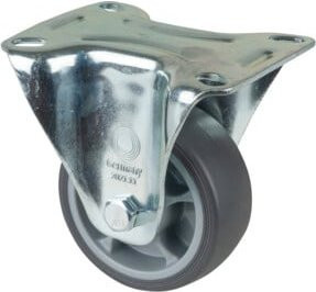 BS Transportrolle L410.B44.081 Bockrolle in Grau und Silber mit 80 mm Raddurchmesser - Bild 1