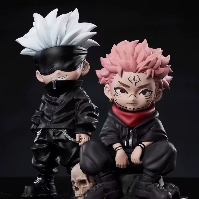 Asai Jujutsu Kaisen Gojo Sukuna Spezial-Q-Version-Statue, Anime-Modellfigur - Bild 2