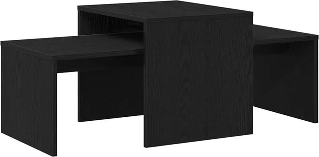 vidaXL Satztische in Schwarz Eichen-Optik mit modernem Design, B/T/H: 100 x 48 x 40 cm - Bild 1