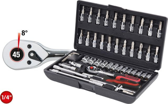 KS Tools Steckschlüsselsatz 1/4 Zoll CHROME+, 48-tlg., Silber - Bild 3