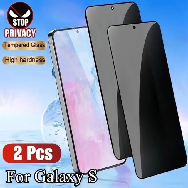 2 Stück Anti-Spion Vollbildschutz aus gehärtetem Glas mit 9H Härte für Samsung Galaxy S25 Ultra und weitere Modelle, transparent - Bild 1