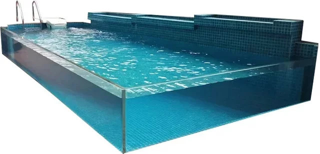 z forluxury Transparentes Acryl-Poolfenster aus klarem Kunststoff für Schwimmbadwände und Dachoberlichter, Rechteckig - Bild 1