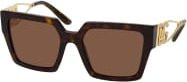 Dolce&Gabbana DG 4446B Sonnenbrille, Quadratisch, Vollrand, Braun, Damen - Bild 1