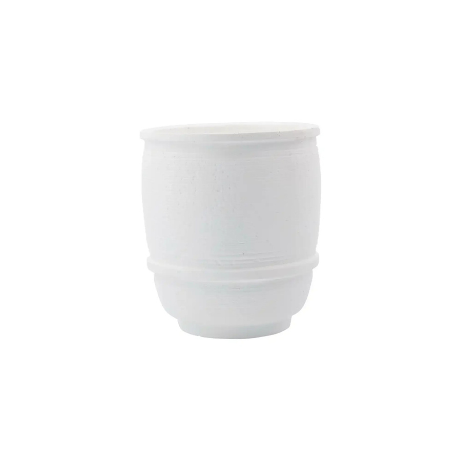 House Doctor Blumentopf Ground weiß rund Durchmesser: 14 cm - Bild 1